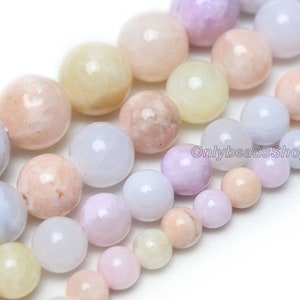 Candy Color Jade Beads, 4mm 6mm 8mm 10mm 12mm Jade Gemstone Smooth Round Loose Beads for DIY Bracelet, 15.5" Full Strand