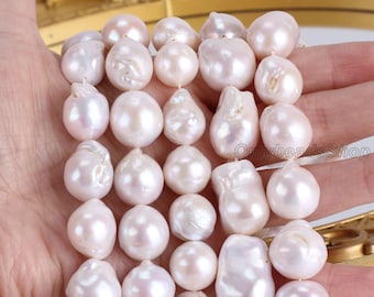 13-15x15-17mm Natural White Baroque Pearls,Genuine Freshwater Pearls,DIY Pearls Earrings/Necklace/Bracelet,Pearls Supply,Wholesale-YHZ002-12