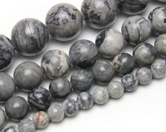 Nayutal Gray Map Lace Gemstone,Semi-precious Gemstone Beads,Wholesale,Jewelry Making,DIY-4/6/8/10/12mm-STN00185