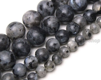 Weathered Black Sparkle Gemstone,Matte Black Spotted Gemstone,Frosted Round Gemstone Beads,Gemstone Supplies,DIY Beads 4mm 6mm 8mm 10mm 12mm