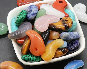 16x30mm 1pc Magatama Pendant,Onmyoji Pendant,High Quality Gemstone Pendant,Multi-colored Pendant,Healing Gemstone,Charm for DIY Gift-B1094