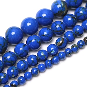 Dark Blue Shell Turquoise Gemstone,Healing Turquoise Gemstone,Smooth Round Gemstone,Wholesale Gemstone,Jewelry Making-4mm 6mm 8mm 10mm,12mm