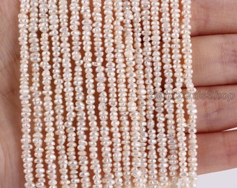 2.5-3MM Seed Pearl,Cultured White Pearl Tiny Seed Pearls,Genuine Freshwater Pearl Beads,Loose Pearl Strand Wholesale,Full Strand 15''-XDZ005