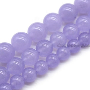 AAA Light Purple Jade Beads,Violet Color Jade Beads,Loose Round Purple Jade Beads,Wholesale Jade Beads,DIY-4mm 6mm 8mm 10mm 12mm-STN00362