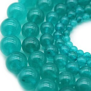 Grün Amazonit Glatte Chalcedon Perle,blaue Chalcedon Perlen,glatte runde lose Perlen, 4 mm 6 mm 8 mm 10 mm 12 mm-STN00198 Bild 4
