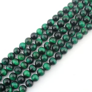 AAA Grade Genuine Natural Tiger Eye Gemstone Beads, Natural Loose Round Semi Precious Beads 4mm 6mm 8mm 10mm 12mm