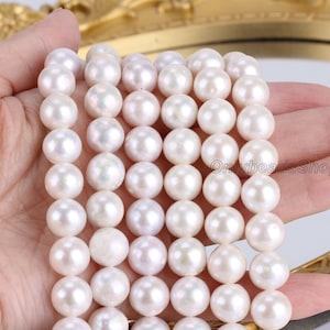 10-11mm Natural White Round Edison Pearls,Freshwater Pearls For Making Edison Pearls Earrings/Bracelet/Necklace,Wholesale Pearls,DIY-ADS0018