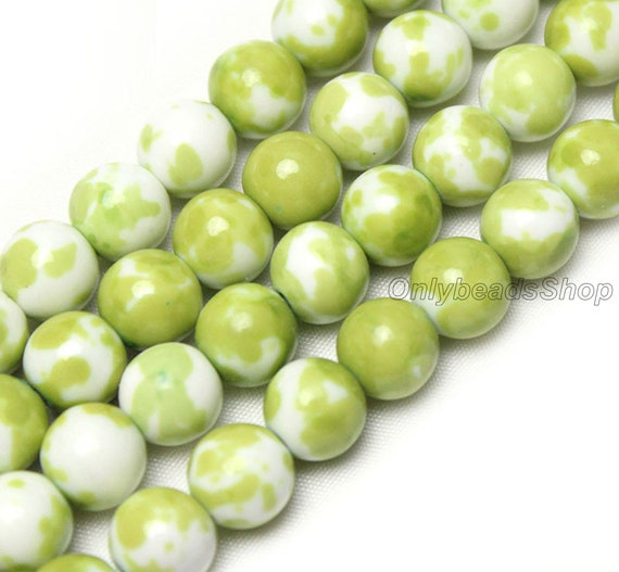 Rare Yellow&White Reain Flower Gemstone Beads,Smooth Round Gemstone,Healing Gemstone Beads,Loose Beads Supplies,Wholesale Beads-6mm 8mm 10mm
