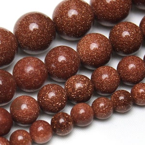 Gold SandStone Gemstone Bead,Loose Round Red Beads Supply,Wholesale Beads,Jewelry Making,DIY Necklace/Bracelet-4mm 6mm 8mm 10mm 12mm-STN0066