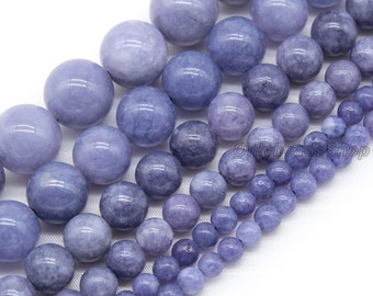 Purple Chalcedony Beads,Smooth Chalcedony Beads,Loose Chalcedony Bead Supply,DIY Gift,Jewelry Making,Wholesale-4mm 6mm 8mm 10mm 12m-STN00218
