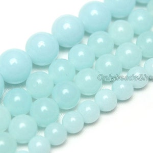 Blue Luminous Stone Beads,Glow in the Dark,Fluorescent Sphere Ball Beads,Glow-in-the-dark Stone,Healing Crystal Gifts,6mm 8mm 10mm-STN00257