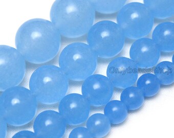 Gorgeous Matte Light Blue Chalcedony Beads,Rare Light Blue Chalcedony Bead,Wholesale Gemstone Bead,Christmas Bead,DIY, 4mm 6mm 8mm 10mm 12mm