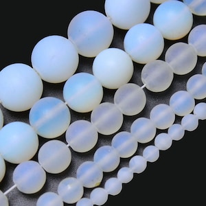 Matte Opal Gemstone Beads,Gorgeous White Gemstone,Pure White Gemstone,Mystic Gemstones Beads,Loose Gemstone,DIY,4mm 6mm 8mm 10mm 12mm-MS0089