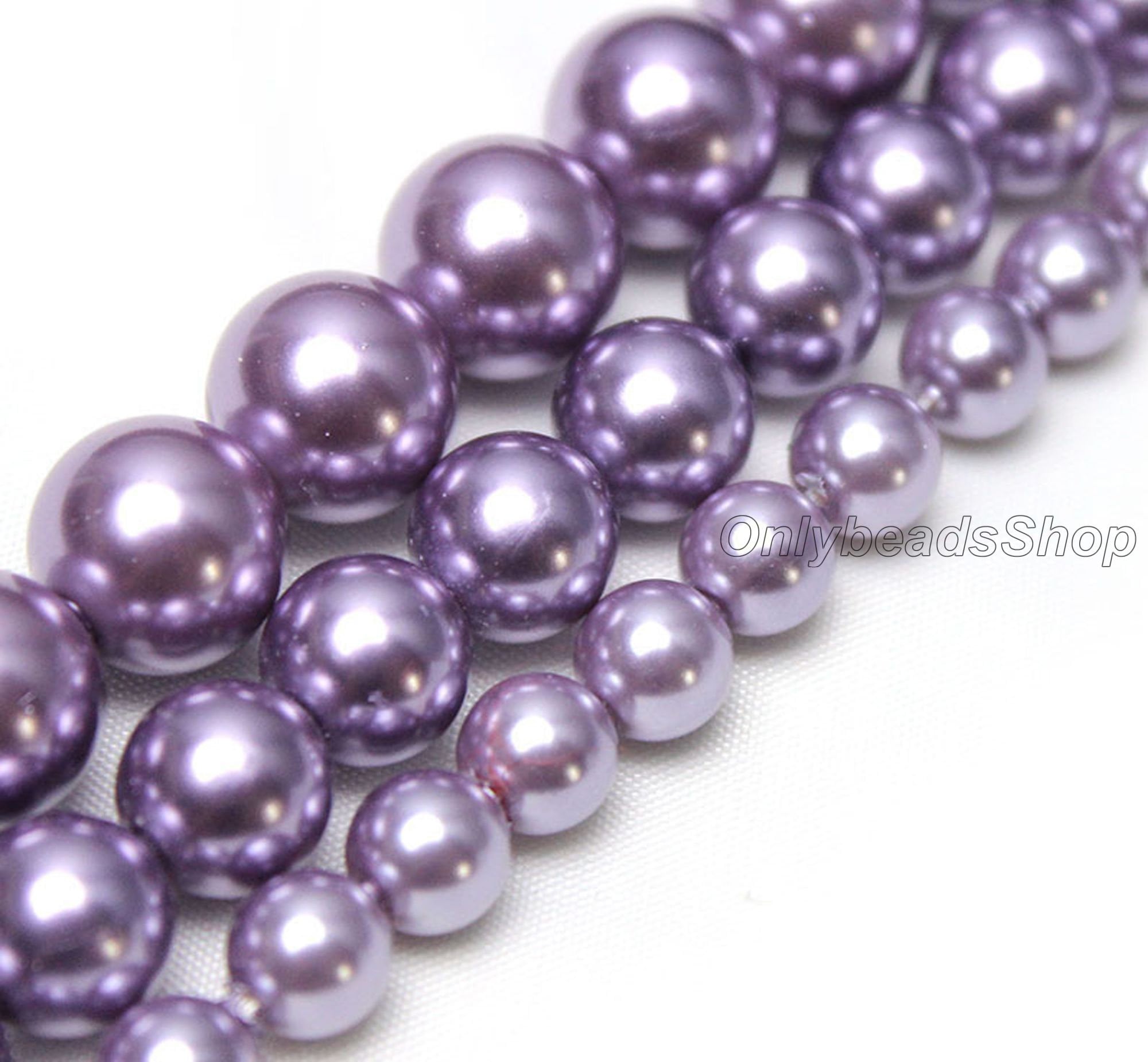 Beautiful Purple Shell Beads,round Shell Bead,shell Beads for Jewelry ...