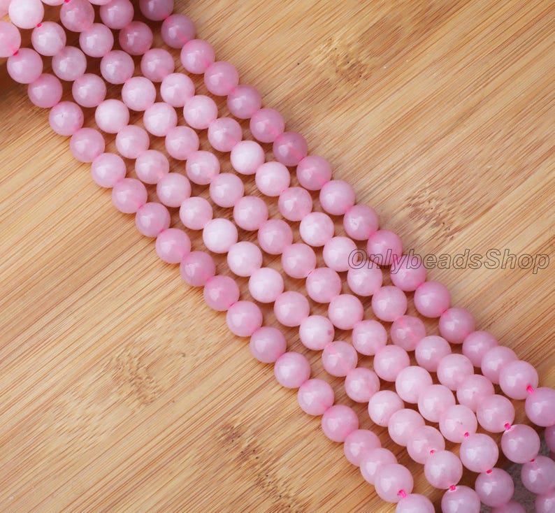 Watermeloenroze kristalkralen,voorraad gladde ronde edelsteenkralen,sieraden maken,doe-het-zelfcadeau-4/6/8/10 mm afbeelding 2