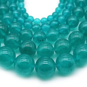 Grün Amazonit Glatte Chalcedon Perle,blaue Chalcedon Perlen,glatte runde lose Perlen, 4 mm 6 mm 8 mm 10 mm 12 mm-STN00198 Bild 3