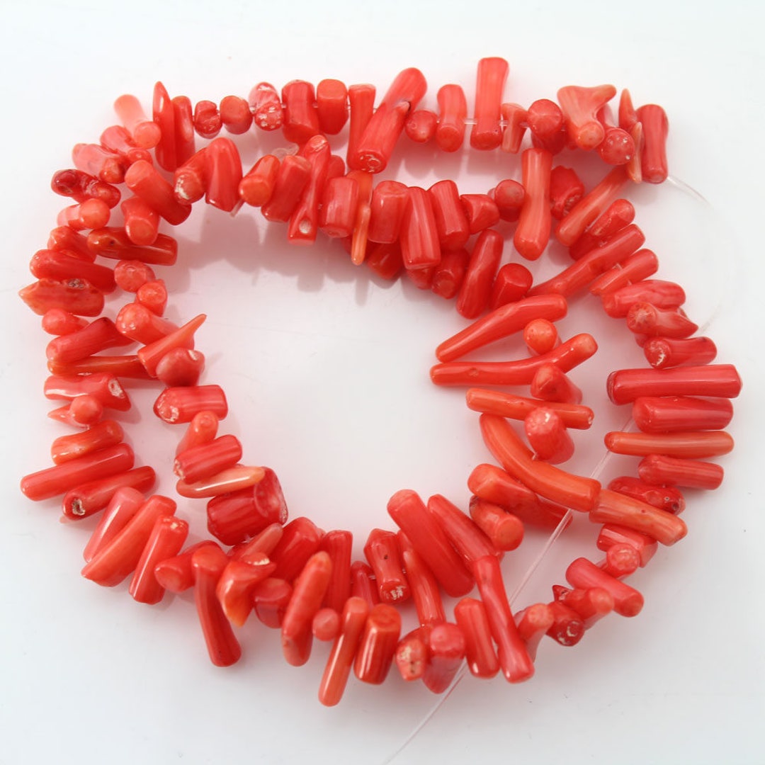 Orange Stick Coral Beads Orange Coral Beads Bamboo Coral Etsy Canada
