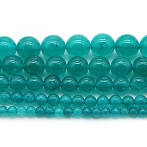 Grün Amazonit Glatte Chalcedon Perle,blaue Chalcedon Perlen,glatte runde lose Perlen, 4 mm 6 mm 8 mm 10 mm 12 mm-STN00198 Bild 2