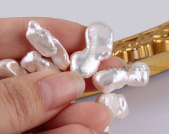 LiQunSweet 5 Perle Naturali Keshi Acqua Dolce Non Forate A Forma Di Stella 13mm Per Gioielli Fai Da Te - 4