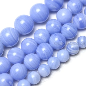 Purple Agate Beads, Loose Round Semi Precious Stones Smooth Round Agate Gemstone Beads for Jewelry Making, 6mm 8mm 10mm