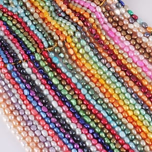 Perles de pépites multicolores de 8-9 mm, Perles d'eau douce naturelles de qualité, Chaîne de perles de pépites de culture, Vente en gros de perles irrégulières-LN005
