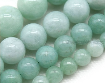 Hellgrüne Burma Chalcedon Edelstein Perlen, lose Edelstein Runde Perlen Versorgung, Großhandel Chalcedon Perlen, 6mm 8mm 10mm 12mm Schüttgutoptionen