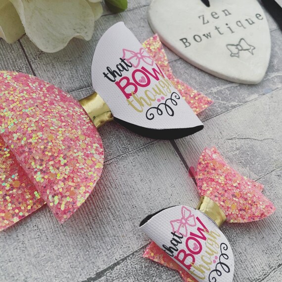 That Bow Though. Funny quote hair bows. Large bow. Small bow. Etsy