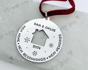 First Christmas in New Home Decoration, Personalised Christmas Tree Ornament, New Home Keepsake