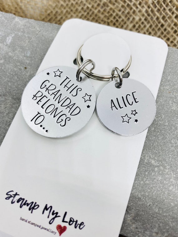 Belongs to Keyring Personalised Mum Dad Mummy Daddy Auntie Uncle
