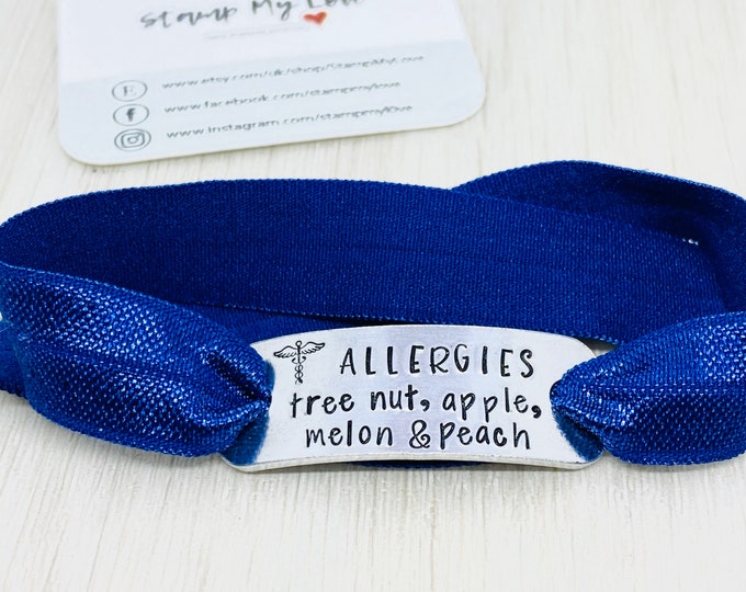 Kids Allergy Bracelet Elasticated Child's Bracelet Etsy