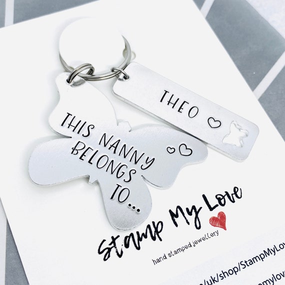 Nanny shop keyring personalised