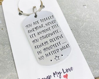 Inspirational Keyring You are Awesome Believe In Yourself Mental Health Matters Key Chain Motivational Gift Friendship You've Got This