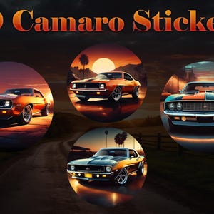 69 Chevy Camaro Png Files,Sticker Graphics, Cricut, Cameo, Print On Demand, POD, Commercial Use