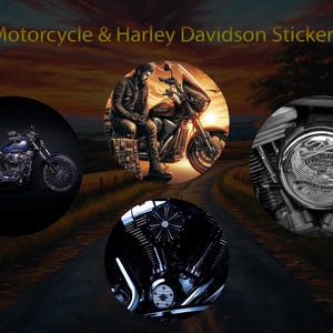 Motorrad & Harley Davidson Aufkleber Png-Dateien, Aufkleber Grafiken, Cricut, Cameo