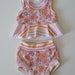 Retro groovy floral pastel // bummies + crop top set // PREORDER