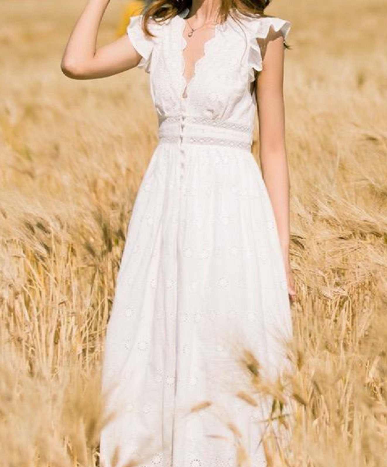 White Maxi Dress Boho - Etsy