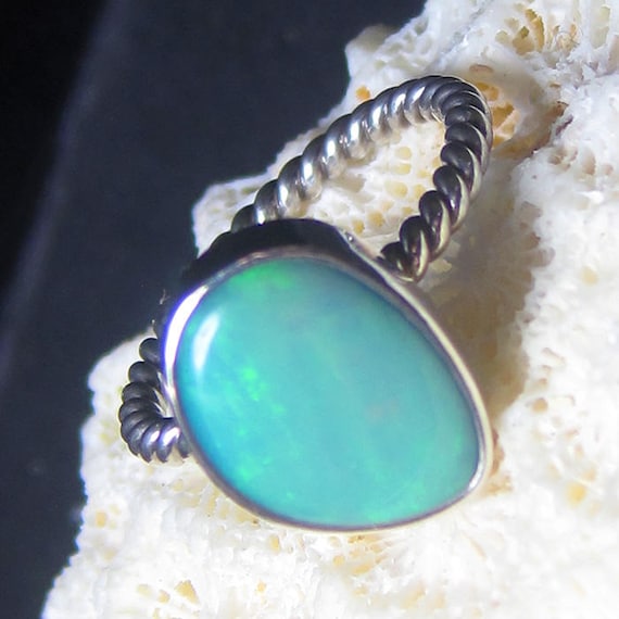 Australian Blue Opal Ring - LMJ176
