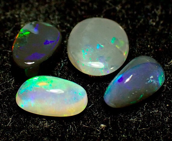 Australian Black Opal - 4 pc Ring Stones #6