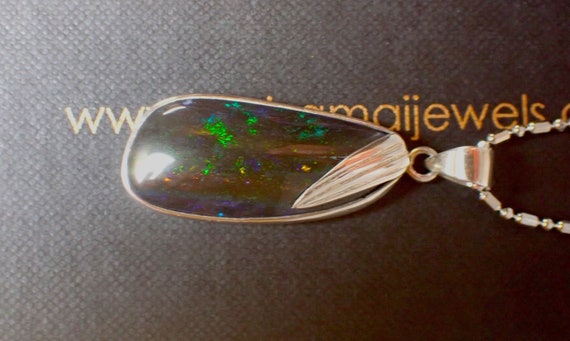 Australian Matrix Opal PEACE Pendant - 13.92ct