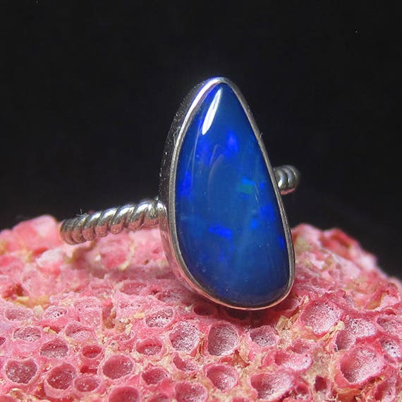 Australian Blue Opal Ring