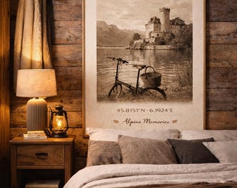 Minimalist Alpine Botanical Wall Art – French Alps Decor – Printable Poster