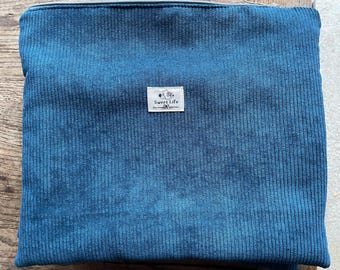 Housse molletonnée pochette pour ordinateur 13 pouces Velours côtelé fait main 33 x 27 cm