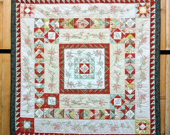 BOM SAKURA set van 10 patronen om deze prachtige geborduurde quilt te maken