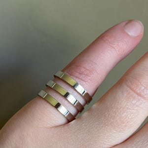 Estate Carlo Repossi Minimalist &quot;Berbere&quot; Triple Row Ring in 18k White Gold c 2010, Italian, Multi-Band, Designer, Floating, Harem, Original