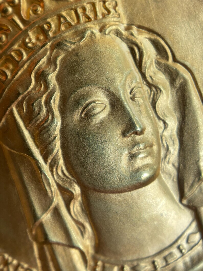 Vintage French Signed Becker "notre Dame De Paris" Virgin Mother Mary ...