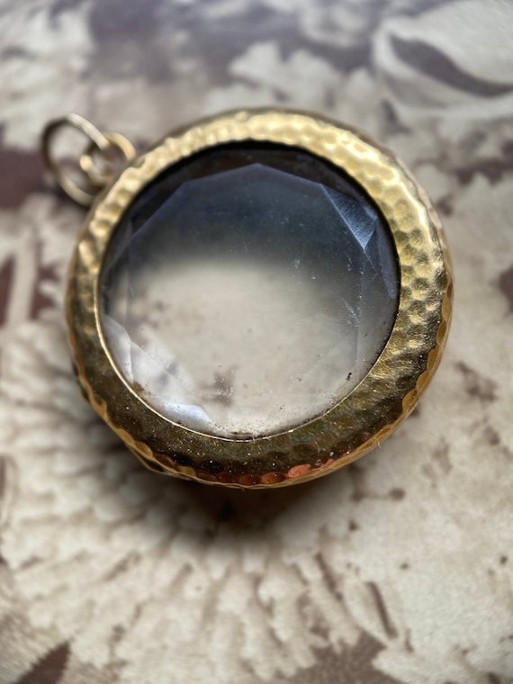 Antique Edwardian French Beveled Glass Round Phot… - image 6