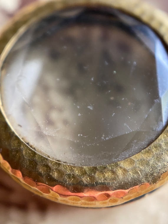 Antique Edwardian French Beveled Glass Round Phot… - image 5