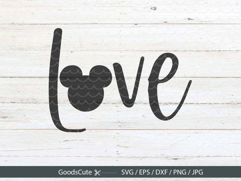 Love Mickey Svg Disney Svg Mickey Mouse Svg Vector For Etsy