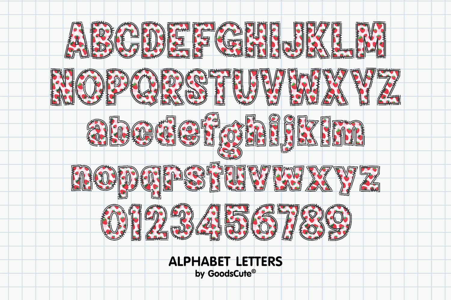 Letter R Strawberry Strawberry Doodle Alphabet Letters Sublimation Clipart PNG, Number & A ...