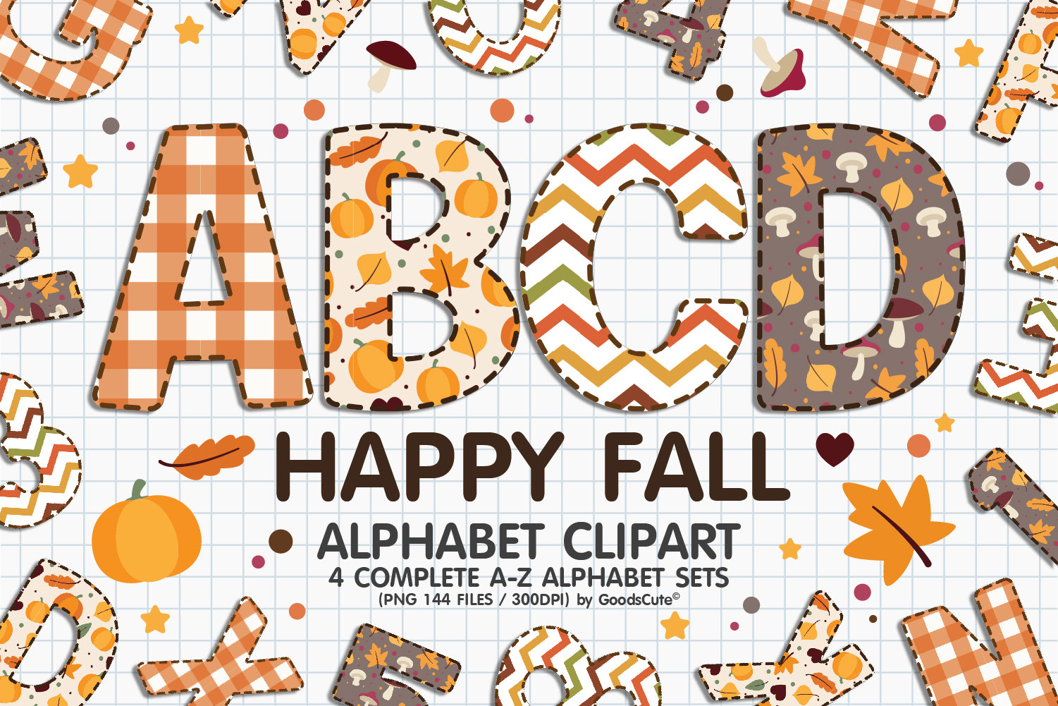 Complete Alphabet Letters, Hand Embroidery Pattern, Floral